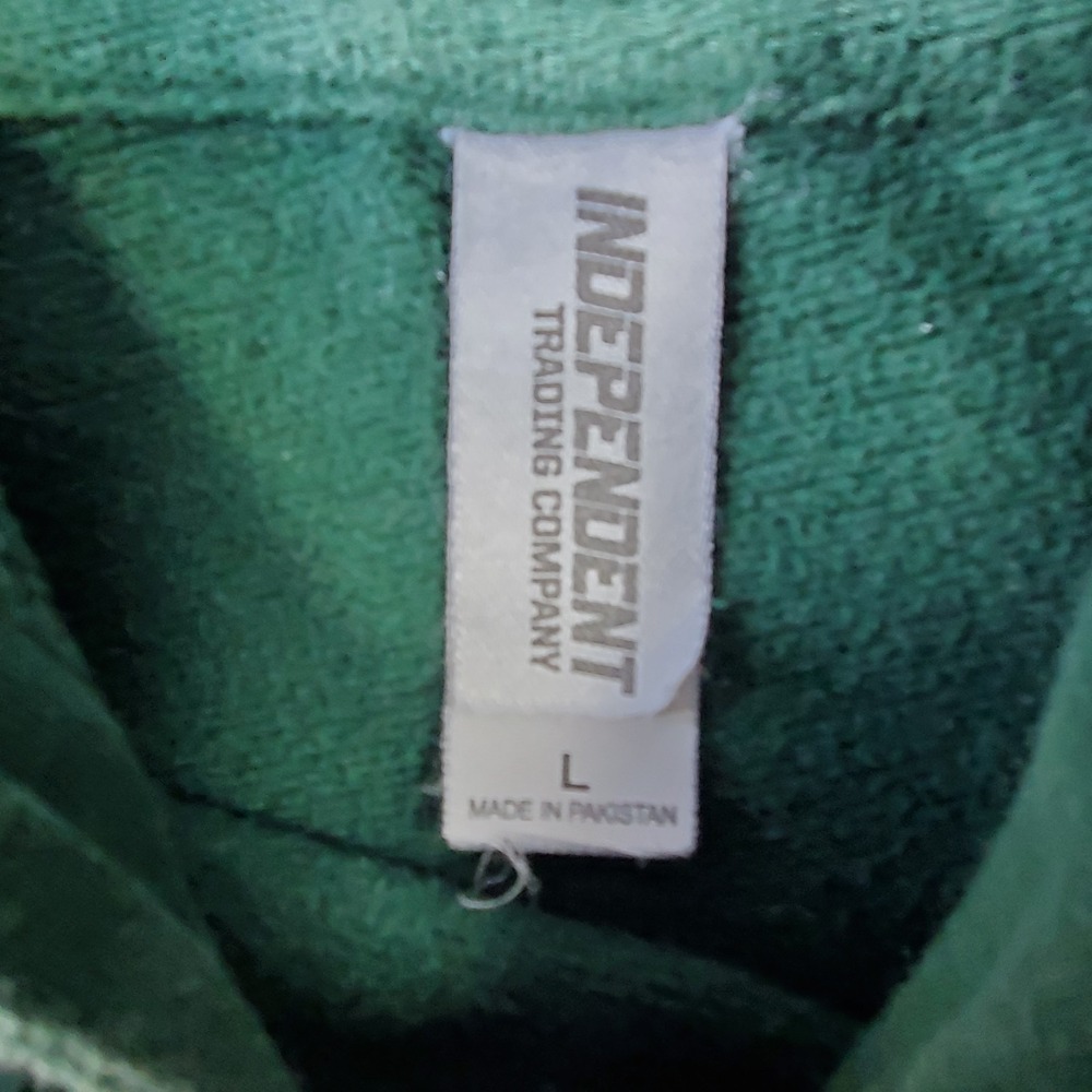 Independent Trading Company Upstreet Smiley Hoodie‎ Green Large Graphic - Picture 3 of 9